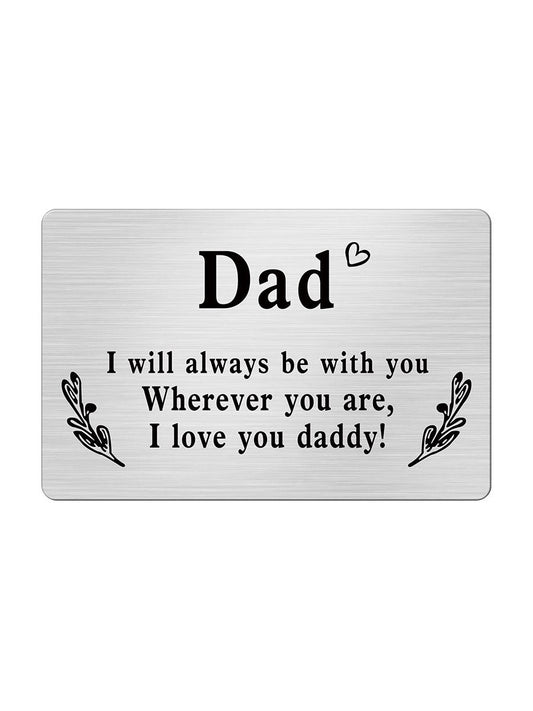 To my Dad Metal Wallet Card