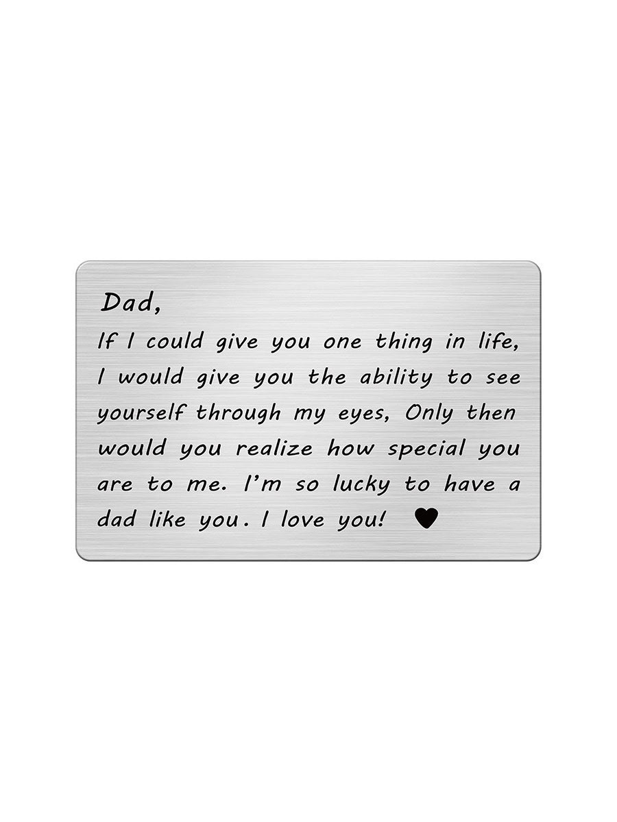 To my Dad Metal Wallet Card