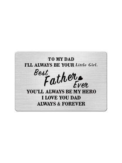 To my Dad Metal Wallet Card