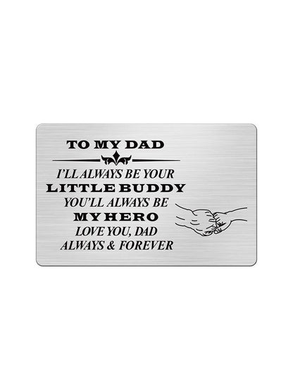 To my Dad Metal Wallet Card