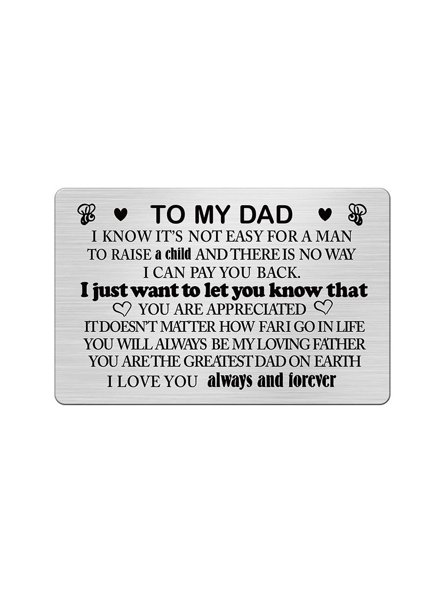 To my Dad Metal Wallet Card