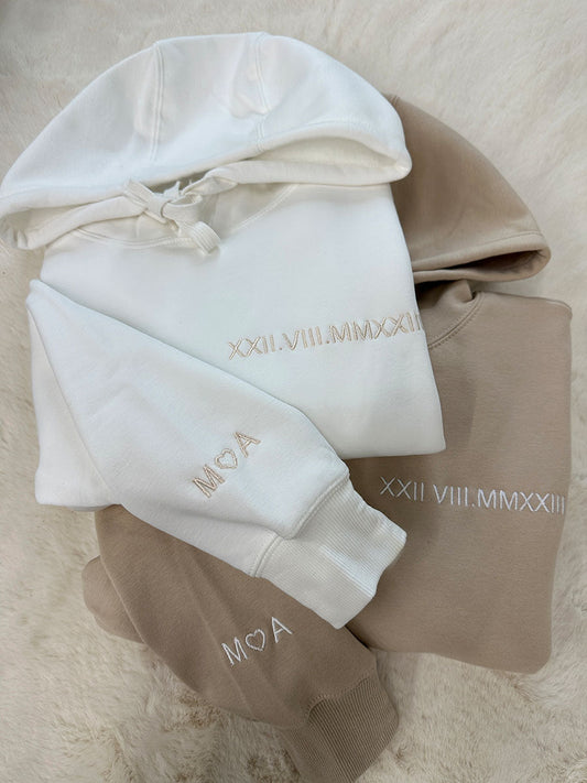 Custom Roman Numeral Sweatshirts/Hoodies