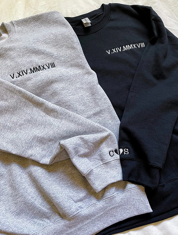 Custom Roman Numeral Sweatshirts/Hoodies