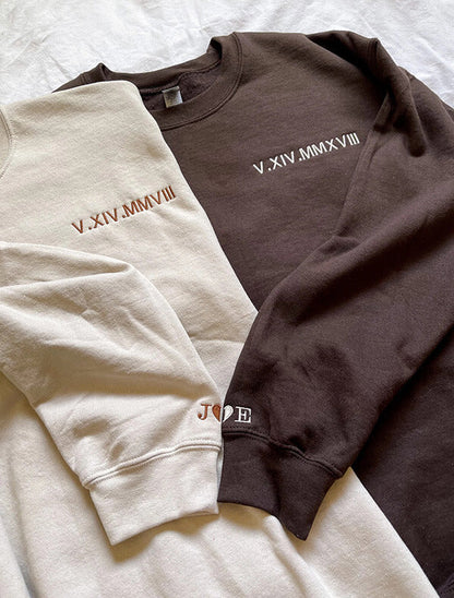 Custom Roman Numeral Sweatshirts/Hoodies